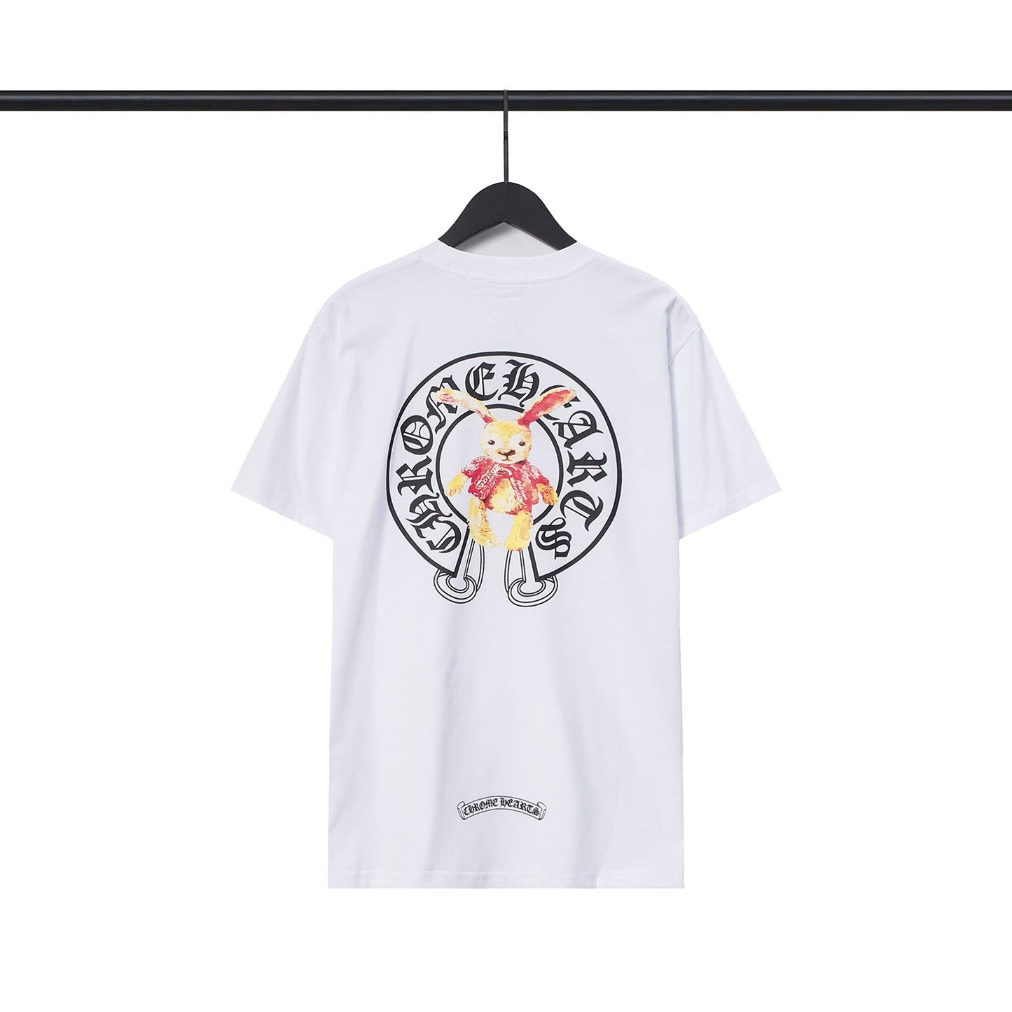 Chrome Heart T Shirts Croix Cross Leather Printed Short Sleeve T-Shirt