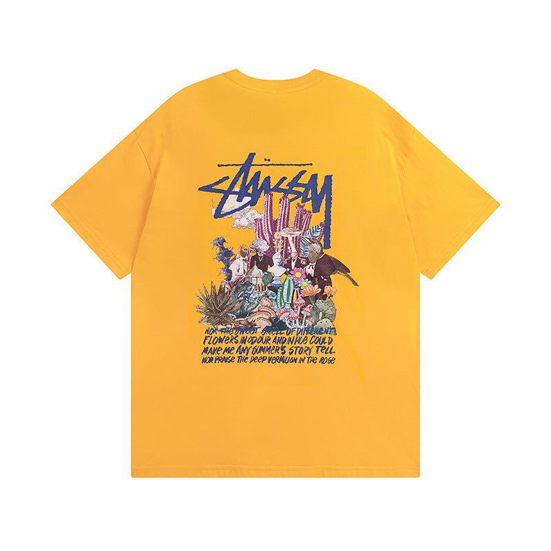 Stussy T-Shirts Casual Loose Couple T-Shirts