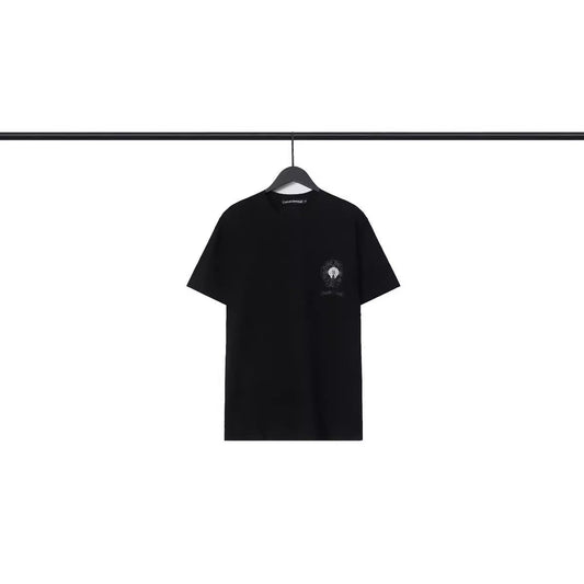 Chrome Heart T Shirts Croix Cross Color Leather Printed Short Sleeve T-Shirt