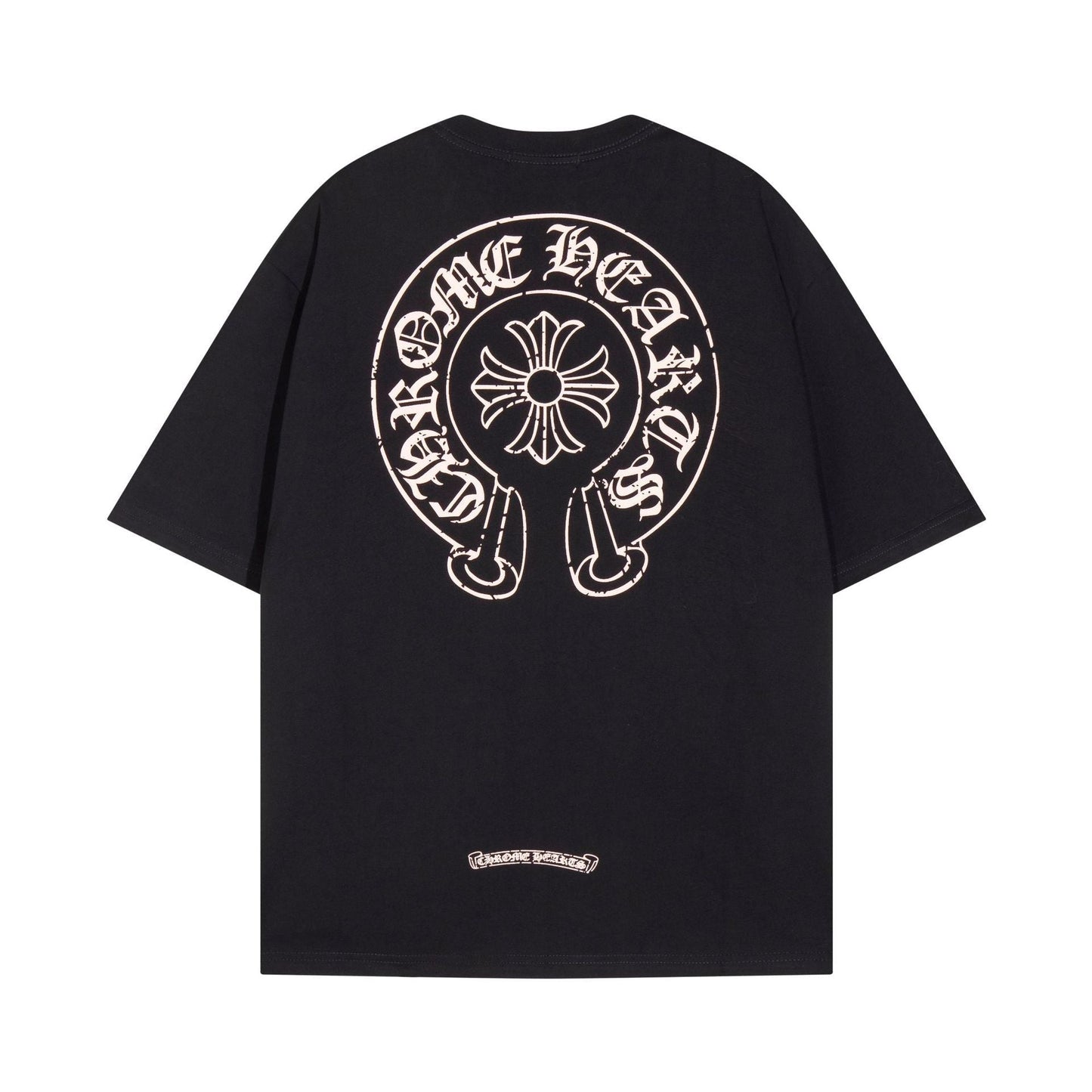 Chrome Heart T Shirts Horseshoe Cross Print Short Sleeve T-Shirt