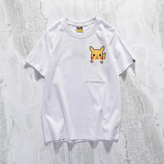 Bathing Ape T-Shirt Summer Casual Cartoon Anime Pullover Short Sleeve Round Neck T-shirt