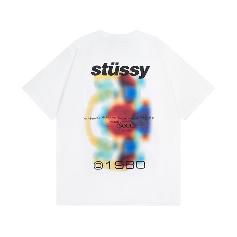 Stussy T-Shirts Casual Loose Couple T-Shirts